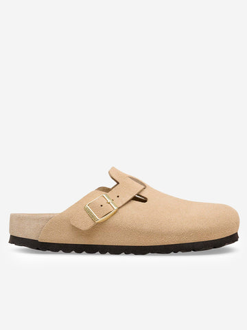 BIRKENSTOCK Boston suede Exquisite 'taupe' Beige