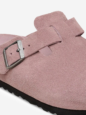 BIRKENSTOCK Boston suede 'faded purple' plantare morbido Lilla