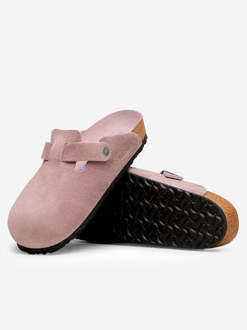 BIRKENSTOCK Boston suede 'faded purple' plantare morbido Lilla