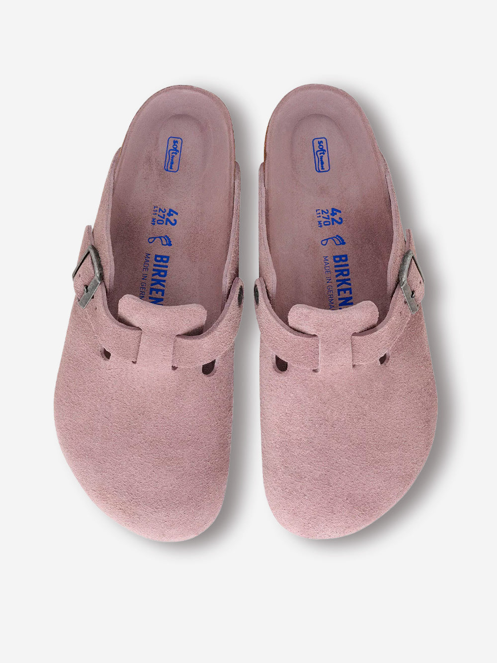 BIRKENSTOCK Boston suede 'faded purple' plantare morbido Lilla Urbanstaroma