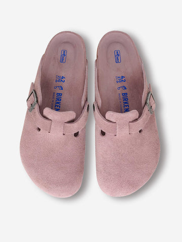 BIRKENSTOCK Boston suede 'faded purple' plantare morbido Lilla