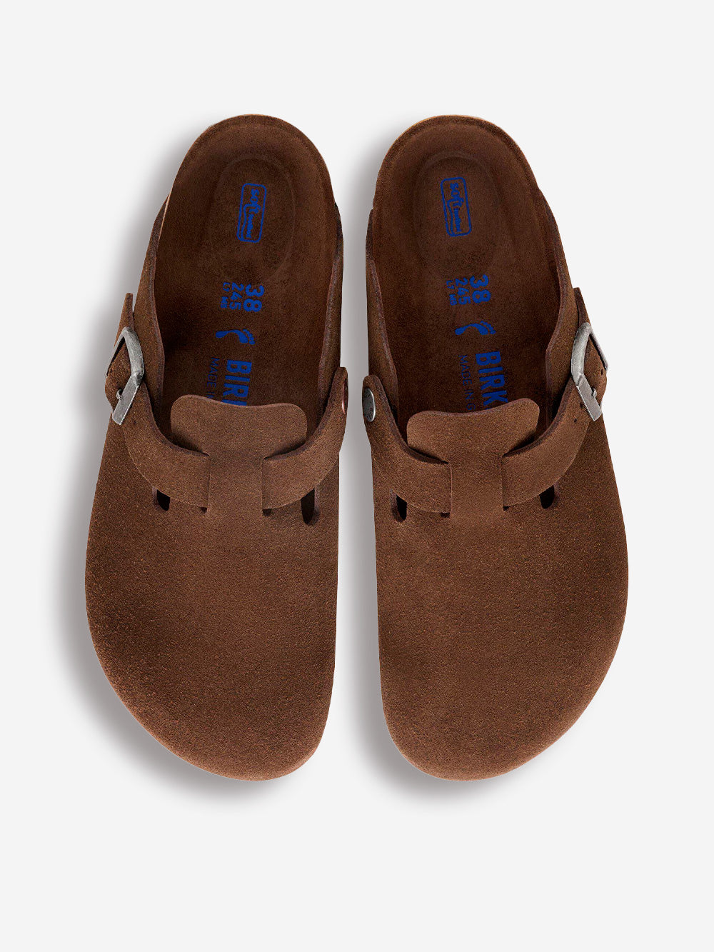 BIRKENSTOCK Boston suede 'Carafe Tonal' plantare morbido Marrone Urbanstaroma