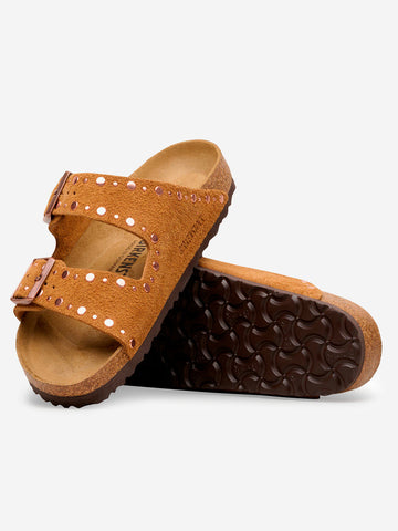 BIRKENSTOCK Arizona Rivet in suede 'mink' Cammello