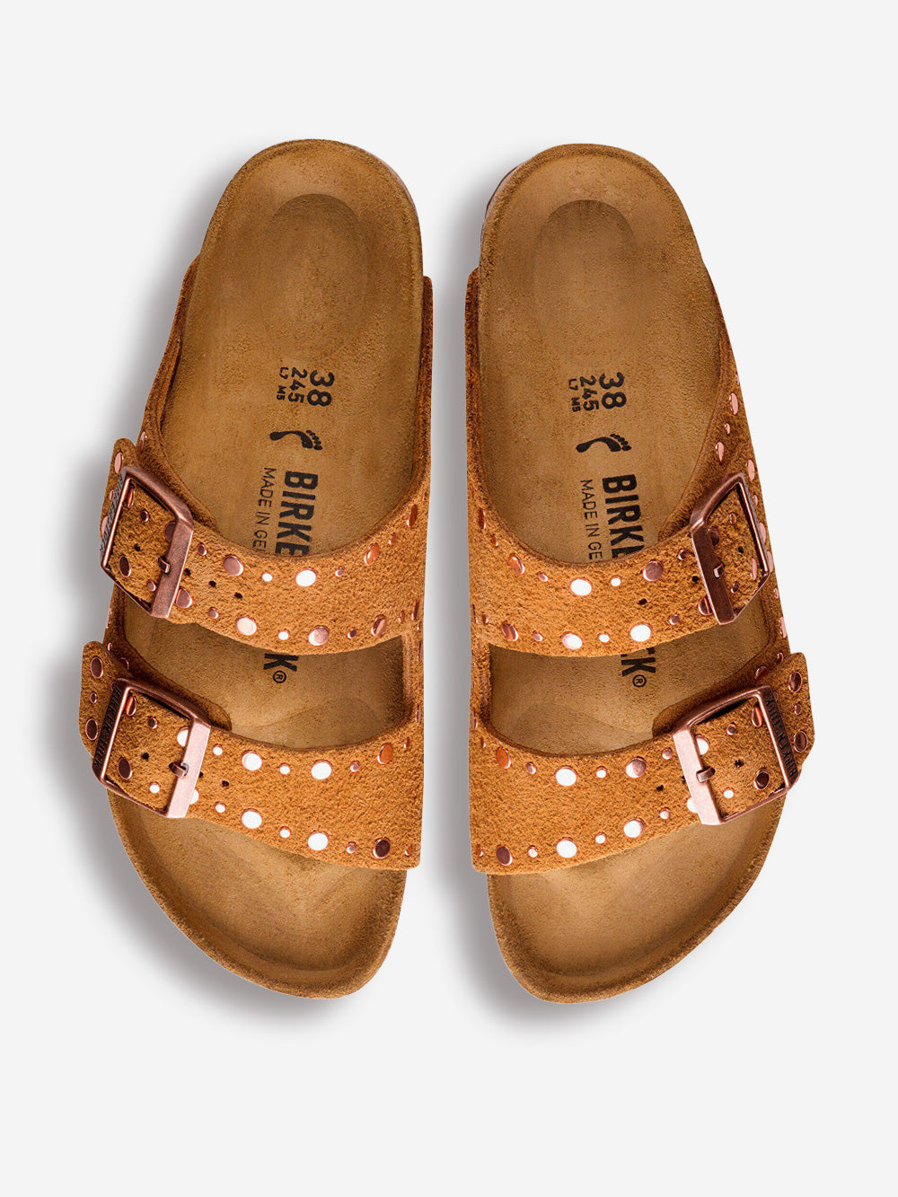 BIRKENSTOCK Arizona Rivet in suede 'mink' Cammello Urbanstaroma