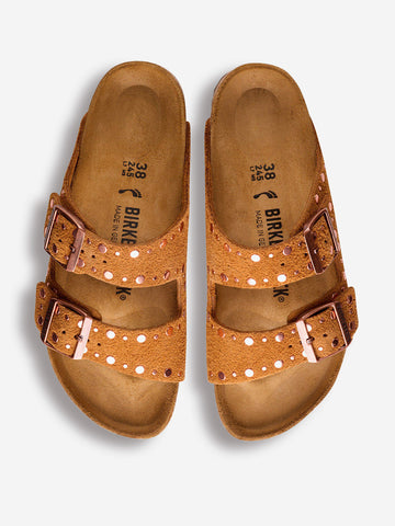 BIRKENSTOCK Arizona Rivet in suede 'mink' Cammello