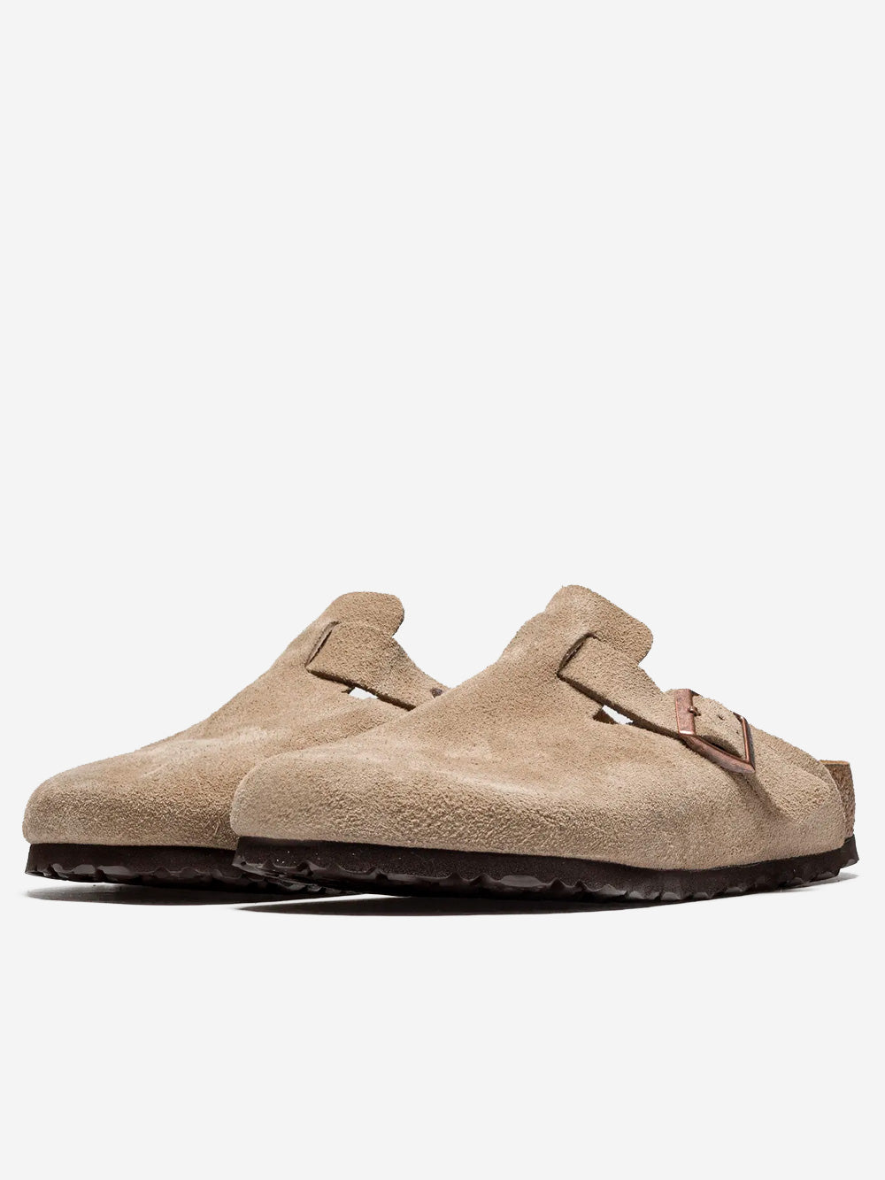 BIRKENSTOCK Boston suede 'taupe' plantare morbido Beige Urbanstaroma