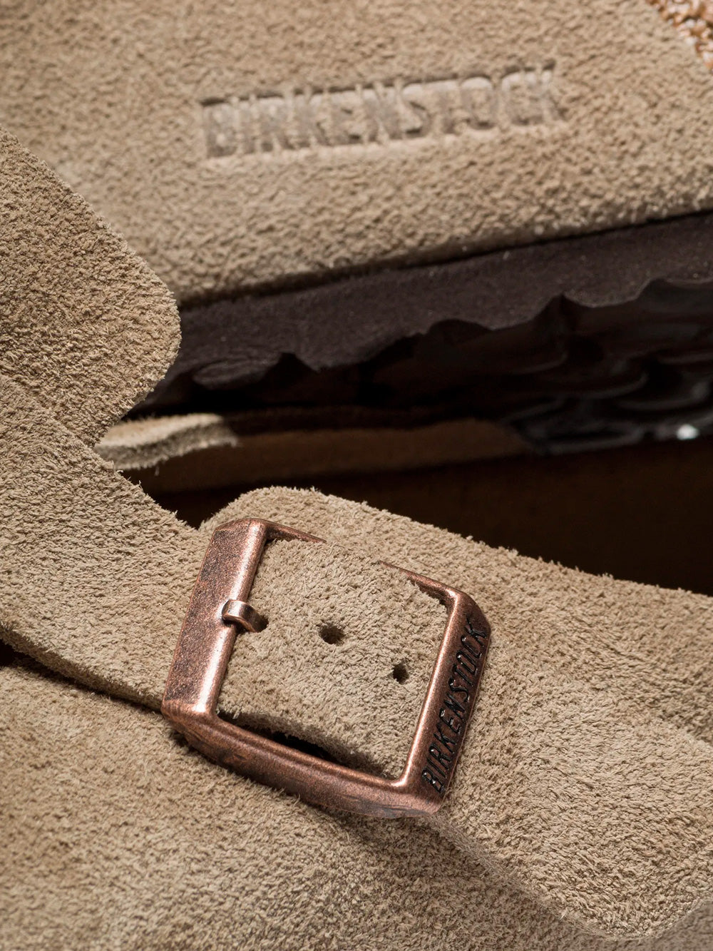 BIRKENSTOCK Boston suede 'taupe' plantare morbido Beige Urbanstaroma