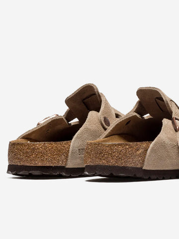 BIRKENSTOCK Boston suede 'taupe' plantare morbido Beige