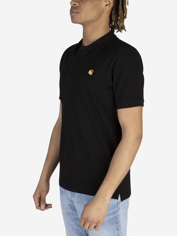 CARHARTT WIP Polo nera S/S Chase Nero