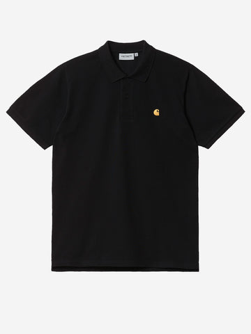 CARHARTT WIP Polo nera S/S Chase Nero