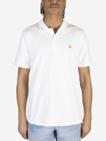 CARHARTT WIP Polo bianca S/S Chase Bianco