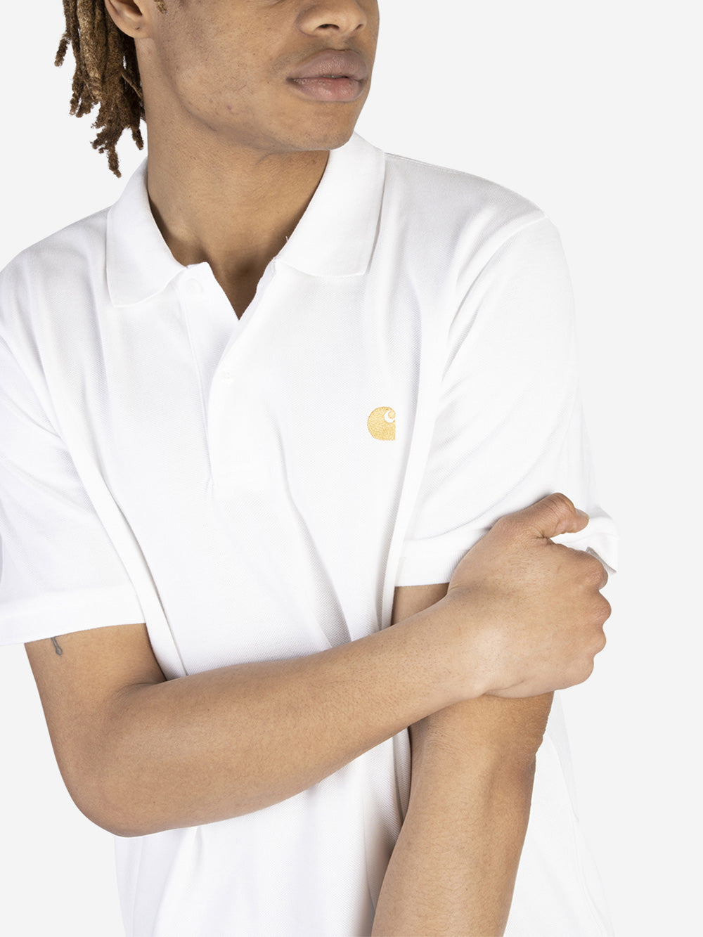 CARHARTT WIP Polo bianca S/S Chase Bianco Urbanstaroma
