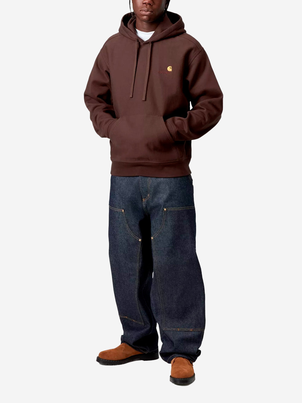 CARHARTT WIP Felpa con cappuccio American Script marrone Marrone scuro Urbanstaroma