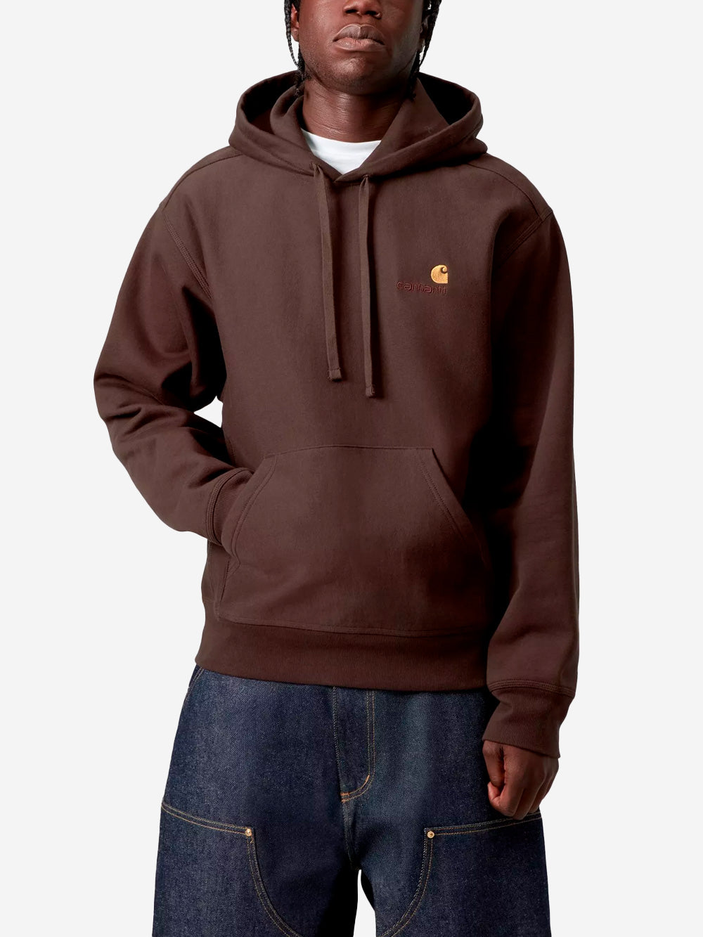 CARHARTT WIP Felpa con cappuccio American Script marrone Marrone scuro Urbanstaroma