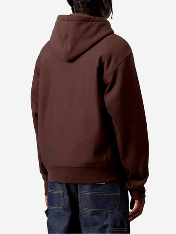 CARHARTT WIP Felpa con cappuccio American Script marrone Marrone scuro