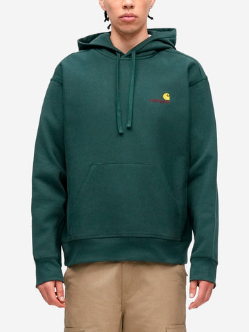 CARHARTT WIP Felpa con cappuccio American Script verde Verde