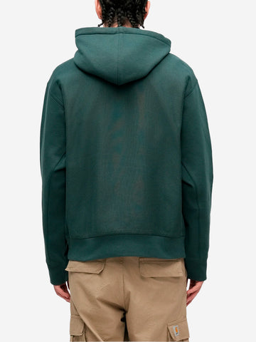 CARHARTT WIP Felpa con cappuccio American Script verde Verde