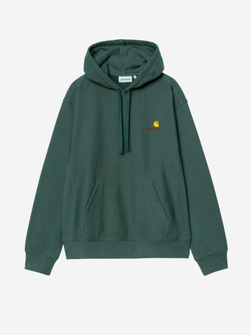 CARHARTT WIP Felpa con cappuccio American Script verde Verde