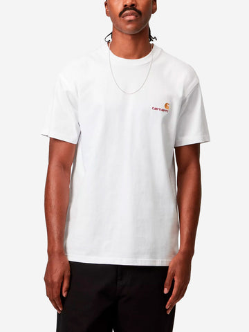 CARHARTT WIP T-shirt American Script bianca Bianco