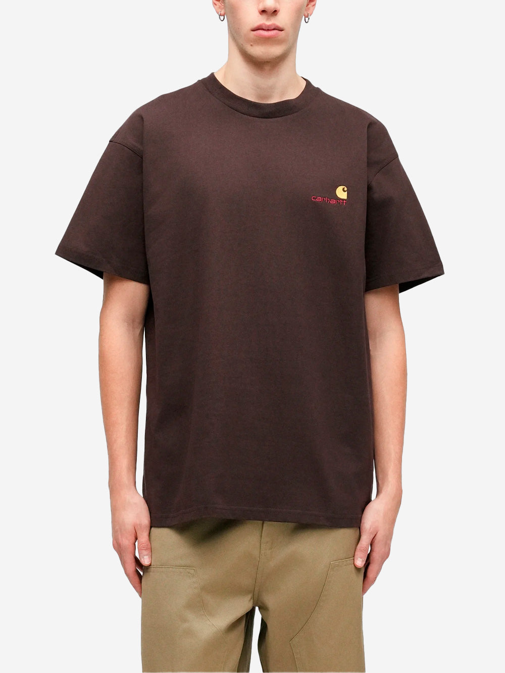 CARHARTT WIP T-shirt marrone American Script Marrone Urbanstaroma