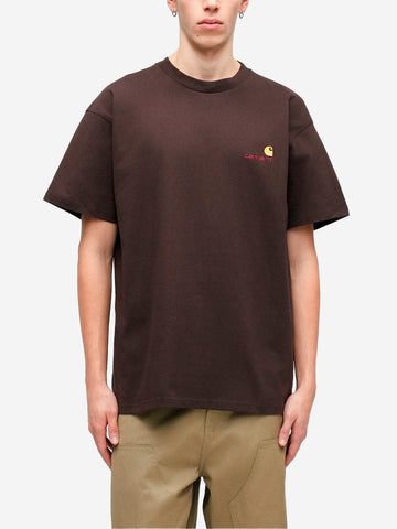 CARHARTT WIP T-shirt marrone American Script Marrone