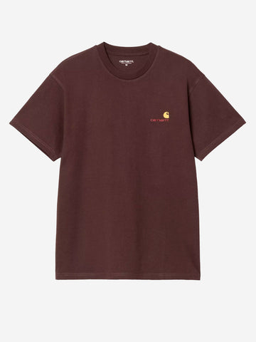 CARHARTT WIP T-shirt marrone American Script Marrone