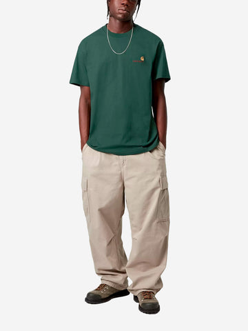 CARHARTT WIP T-shirt American Script verde Verde