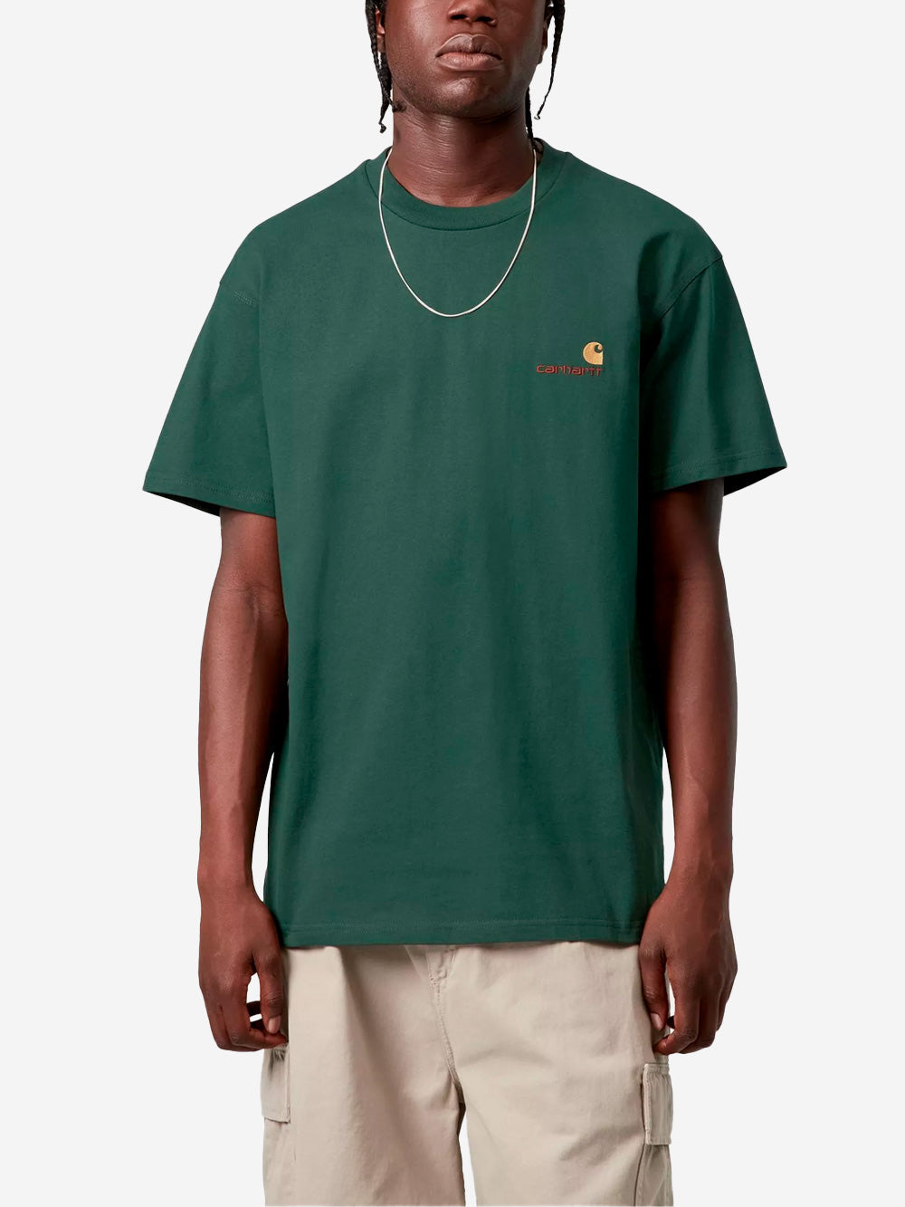 CARHARTT WIP T-shirt American Script verde Verde Urbanstaroma