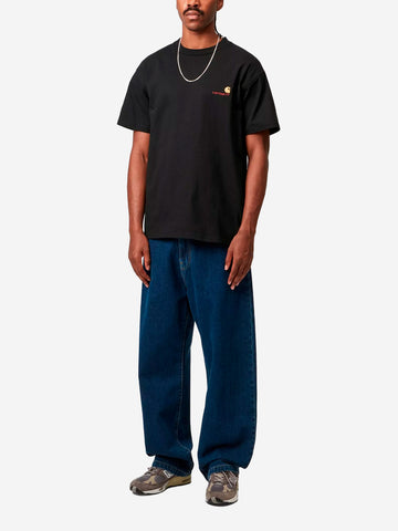 CARHARTT WIP T-shirt American Script nera Nero