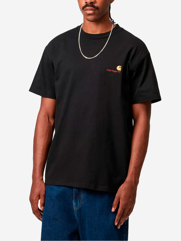 CARHARTT WIP T-shirt American Script nera Nero