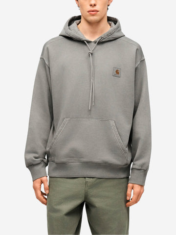CARHARTT WIP Felpa grigia con cappuccio 'Nelson' Grigio chiaro