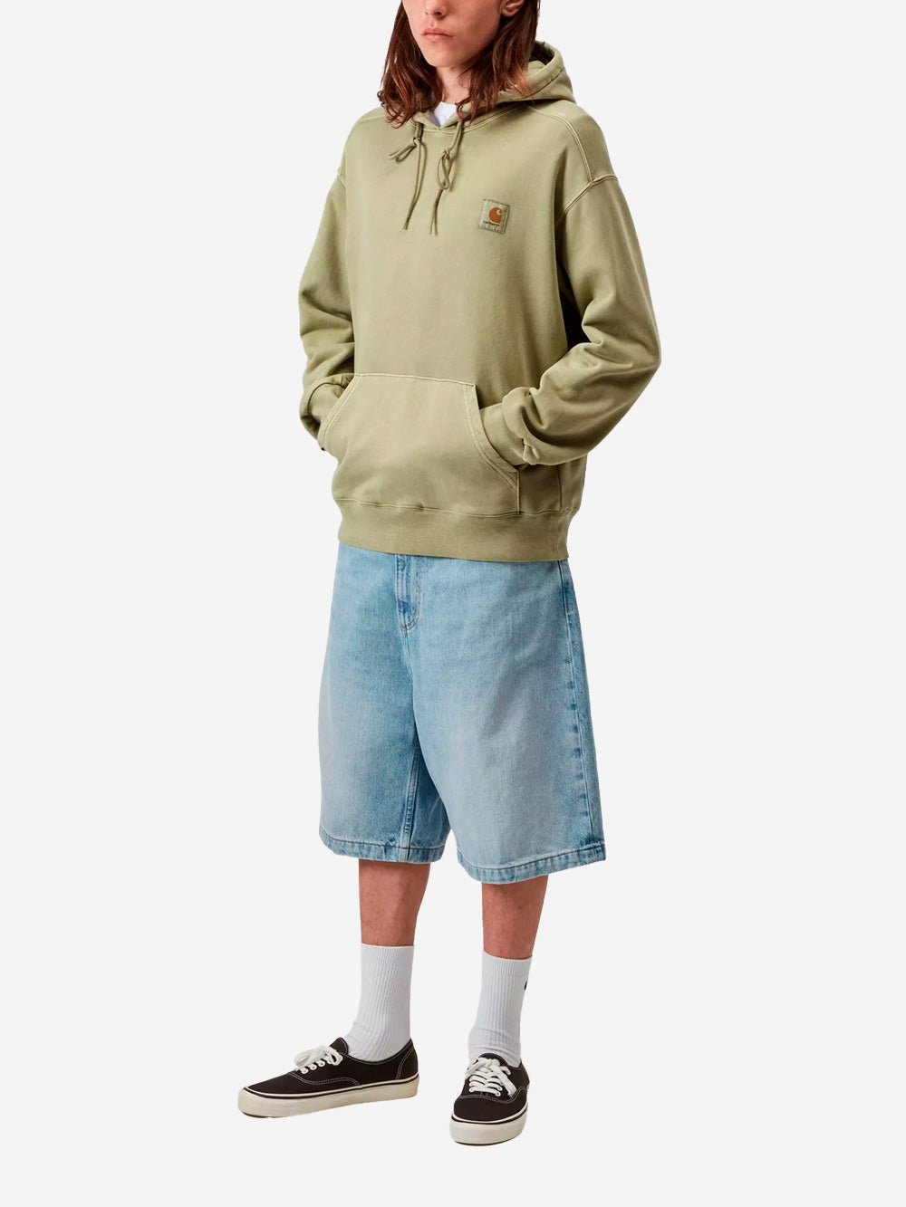 CARHARTT WIP Felpa verde con cappuccio 'Nelson' verde Urbanstaroma