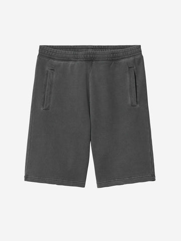 CARHARTT WIP Nelson shorts neri slavati in cotone grigio