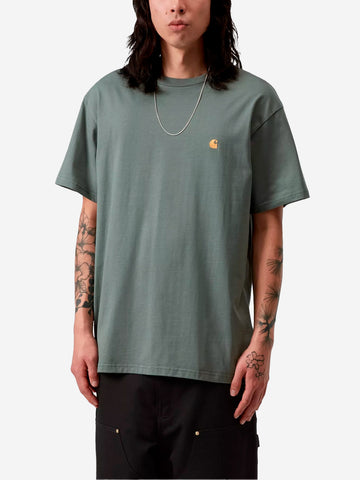 CARHARTT WIP T-shirt S/S verde con tasca Verde