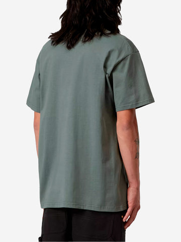 CARHARTT WIP T-shirt S/S verde con tasca Verde