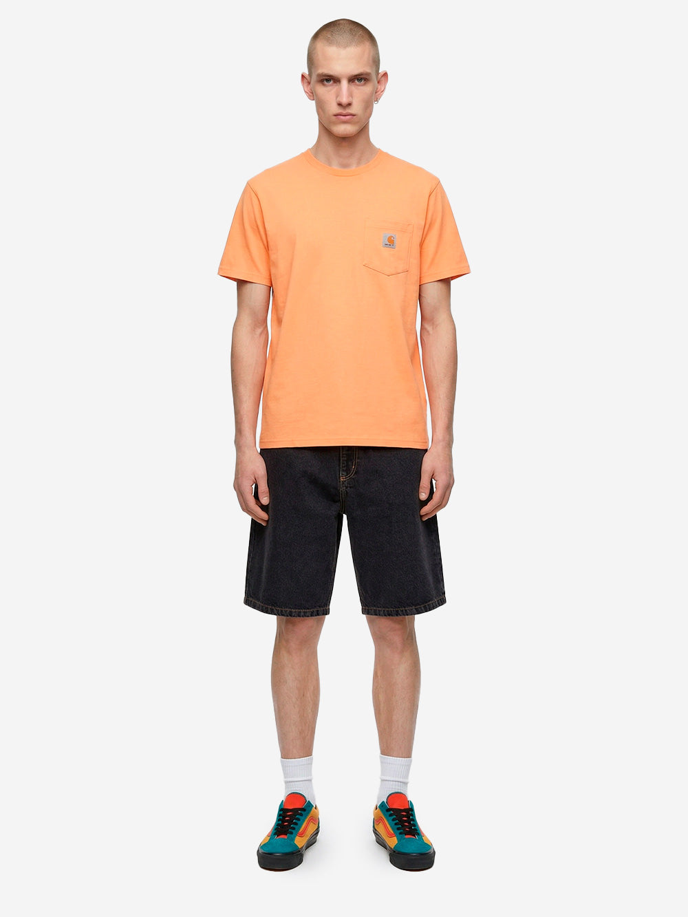 CARHARTT WIP T-shirt S/S arancio con tasca arancione Urbanstaroma