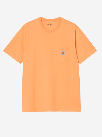 CARHARTT WIP T-shirt S/S arancio con tasca arancione
