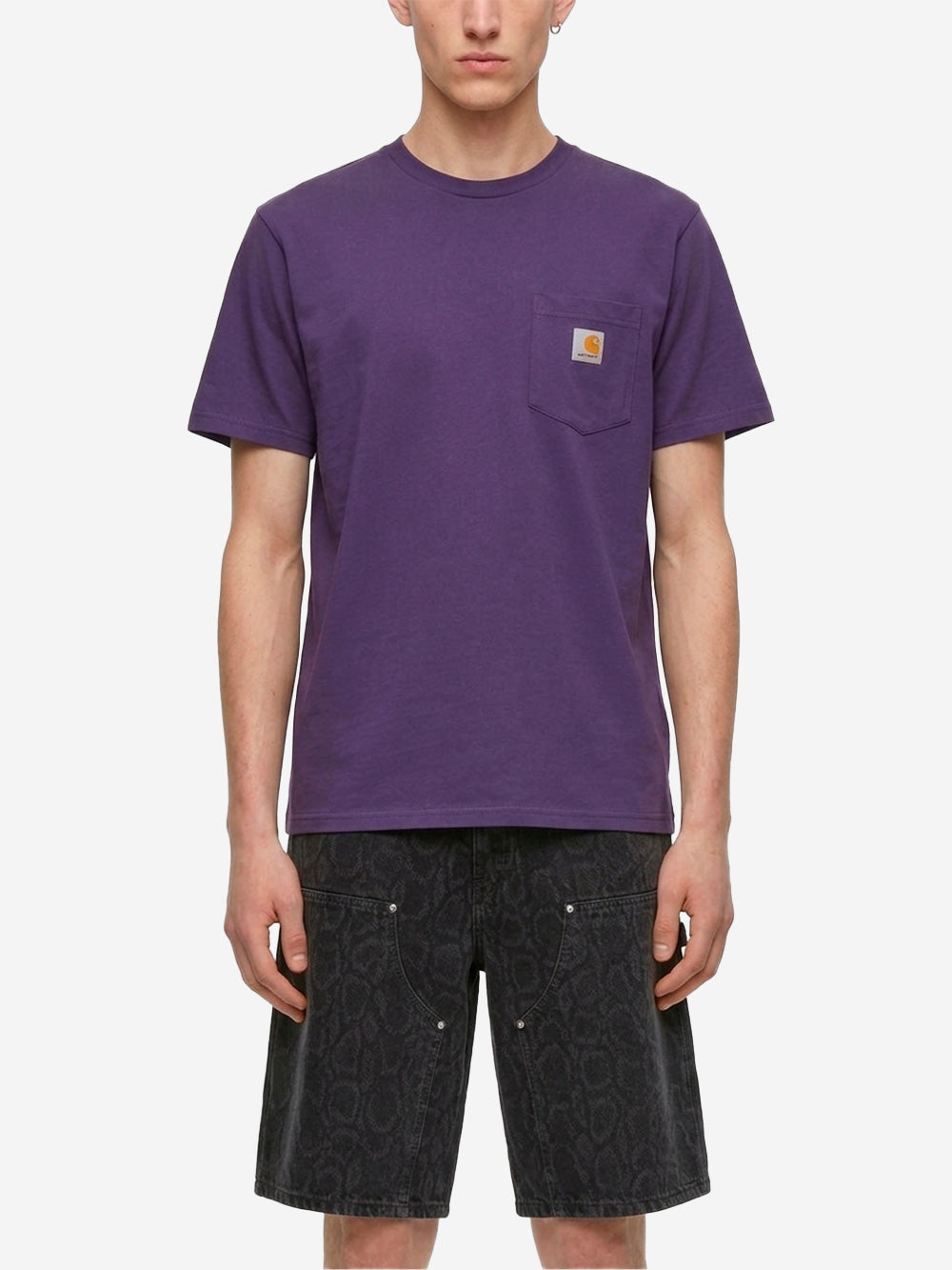 CARHARTT WIP T-shirt S/S viola con tasca Viola Urbanstaroma