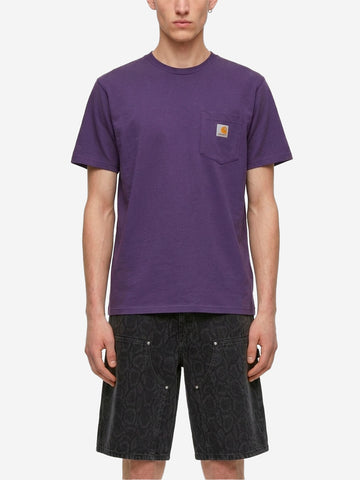CARHARTT WIP T-shirt S/S viola con tasca Viola