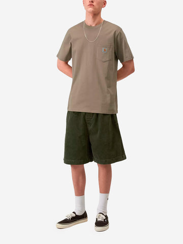 CARHARTT WIP T-shirt S/S marrone chiaro con tasca Beige