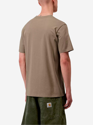CARHARTT WIP T-shirt S/S marrone chiaro con tasca Beige