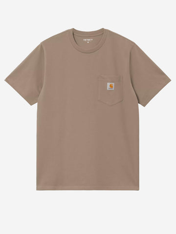 CARHARTT WIP T-shirt S/S marrone chiaro con tasca Beige