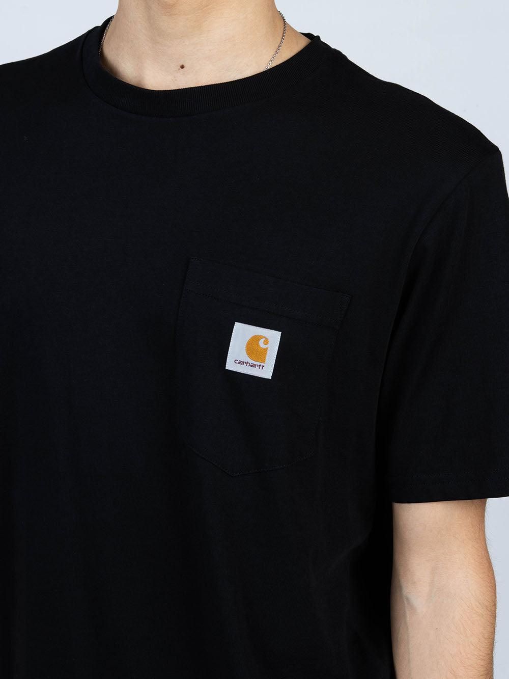 CARHARTT WIP T-shirt S/S nera con tasca Nero Urbanstaroma