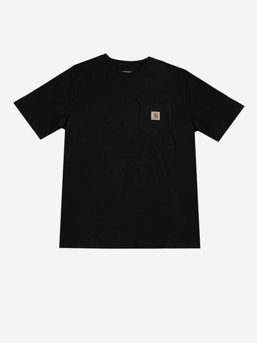 CARHARTT WIP T-shirt S/S nera con tasca Nero