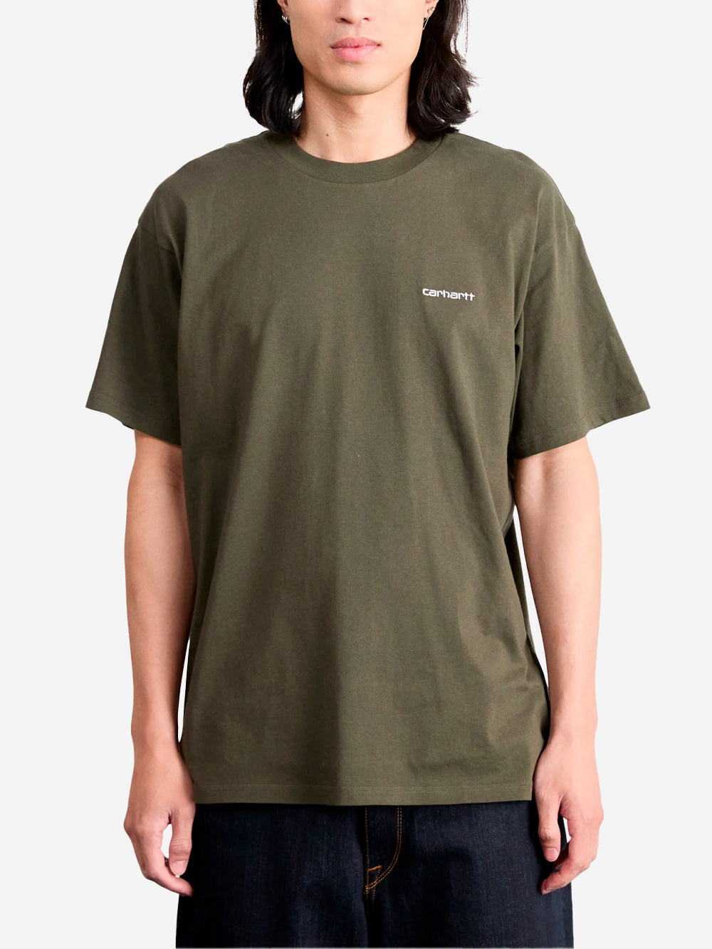 CARHARTT WIP T-shirt verde S/S Script Embroidery Verde Urbanstaroma