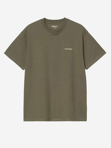CARHARTT WIP T-shirt verde S/S Script Embroidery Verde