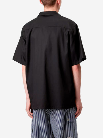 CARHARTT WIP Camicia nera misto lyocell Delray Nero