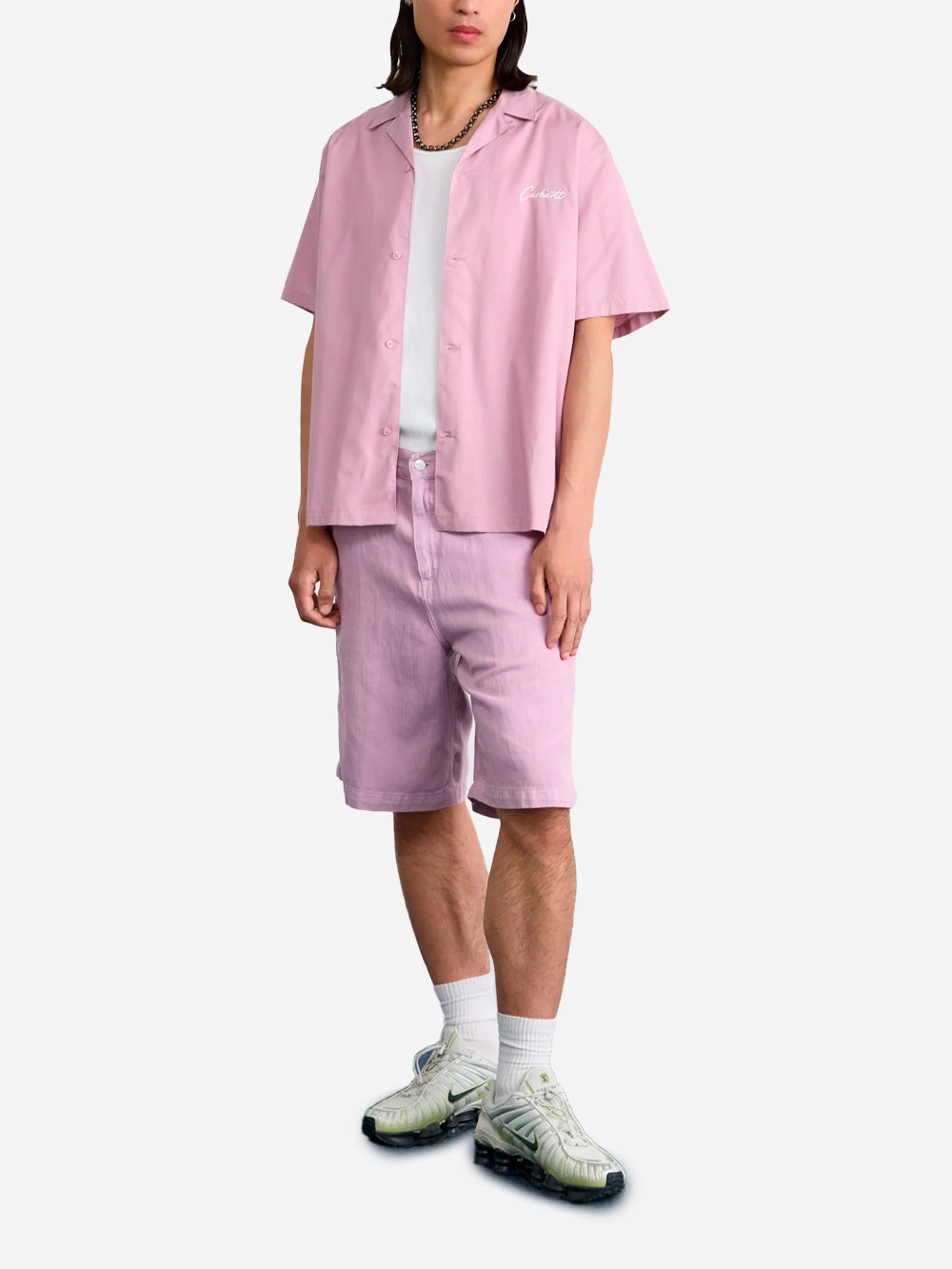 CARHARTT WIP Camicia viola in misto lyocell Delray Lilla Urbanstaroma