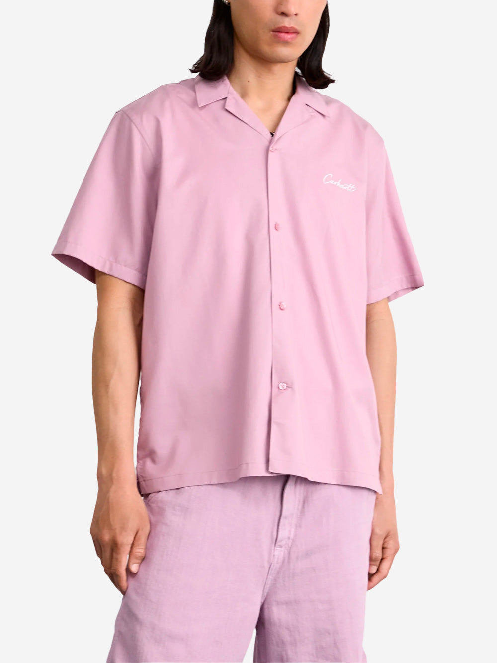 CARHARTT WIP Camicia viola in misto lyocell Delray Lilla Urbanstaroma