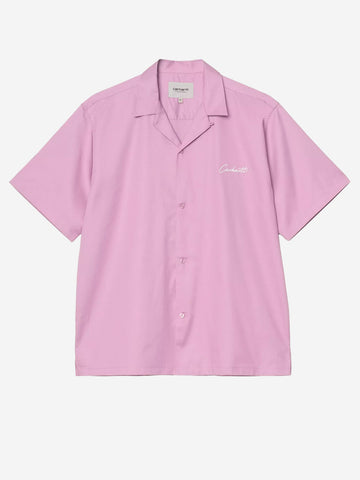 CARHARTT WIP Camicia viola in misto lyocell Delray Lilla